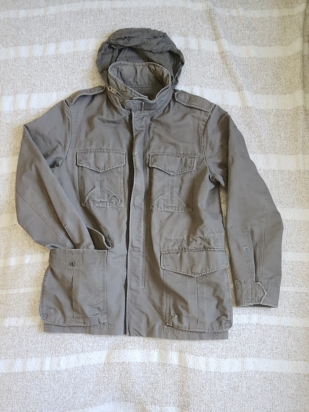 GAP Men's Hooded Field Jacket - Gray